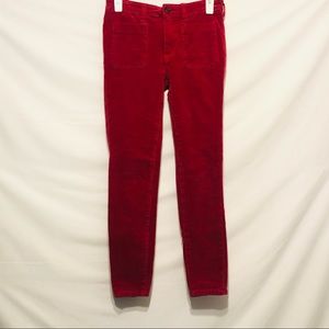 Anthropologie Pilcro and the Letterpress High Rise Skinny Pink Cords Sz 25